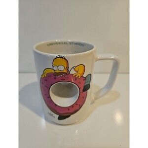 The Simpsons Homer Simpson Donut Hole Mmm Carbs Mug Cup- Universal Studios- 2012